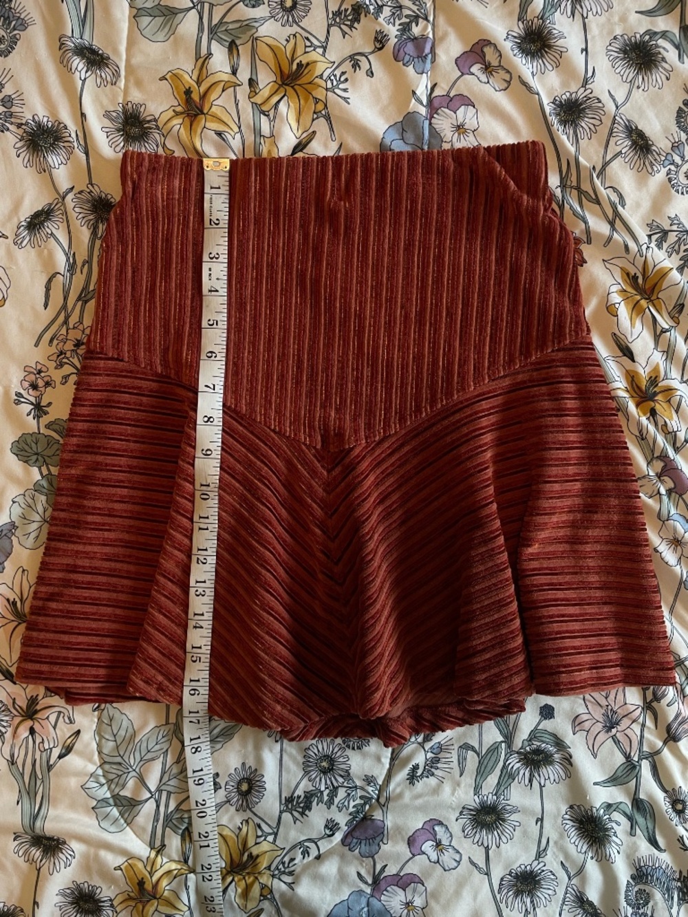 Free People Camden mini skirt in rust orange - Picture 5 of 5